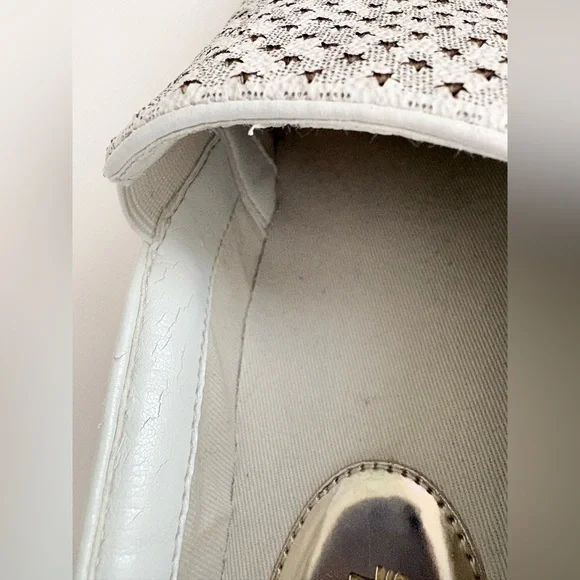 Michael Kors Women's Gold and White Slip-On Sneakers in size 8 - Picture 10 of 16